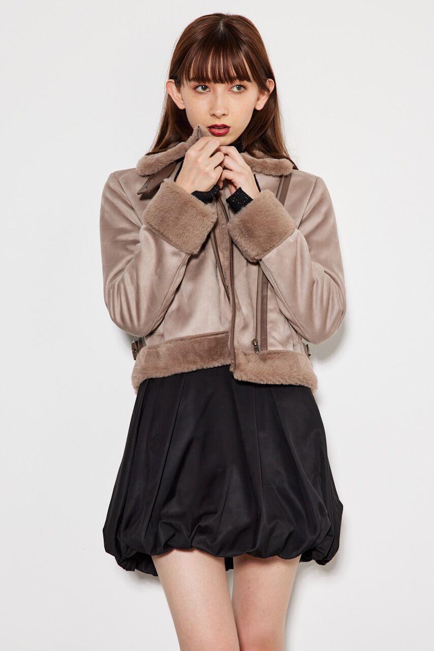 rienda「フェイクファーライダースムートンJK」|その他|