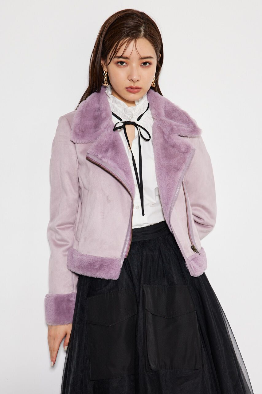 rienda「フェイクファーライダースムートンJK」|その他|