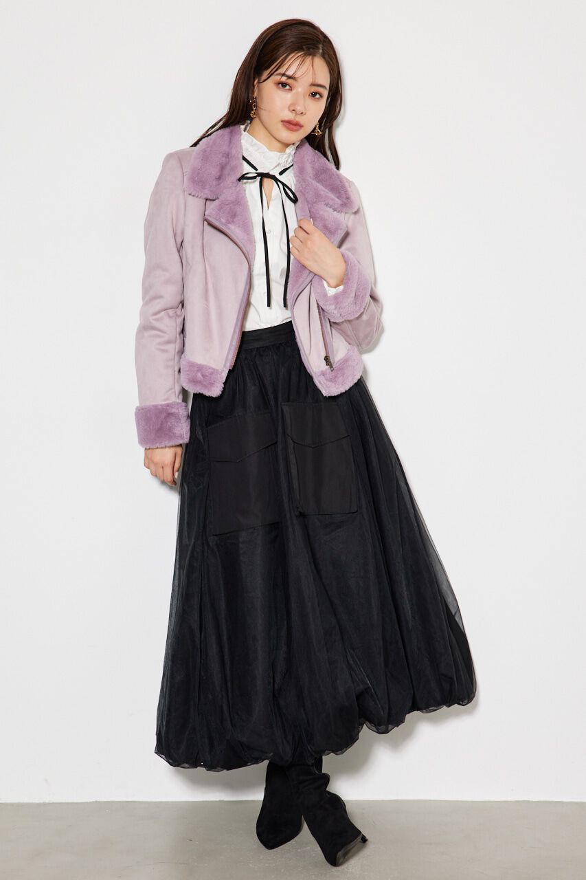 rienda「フェイクファーライダースムートンJK」|その他|