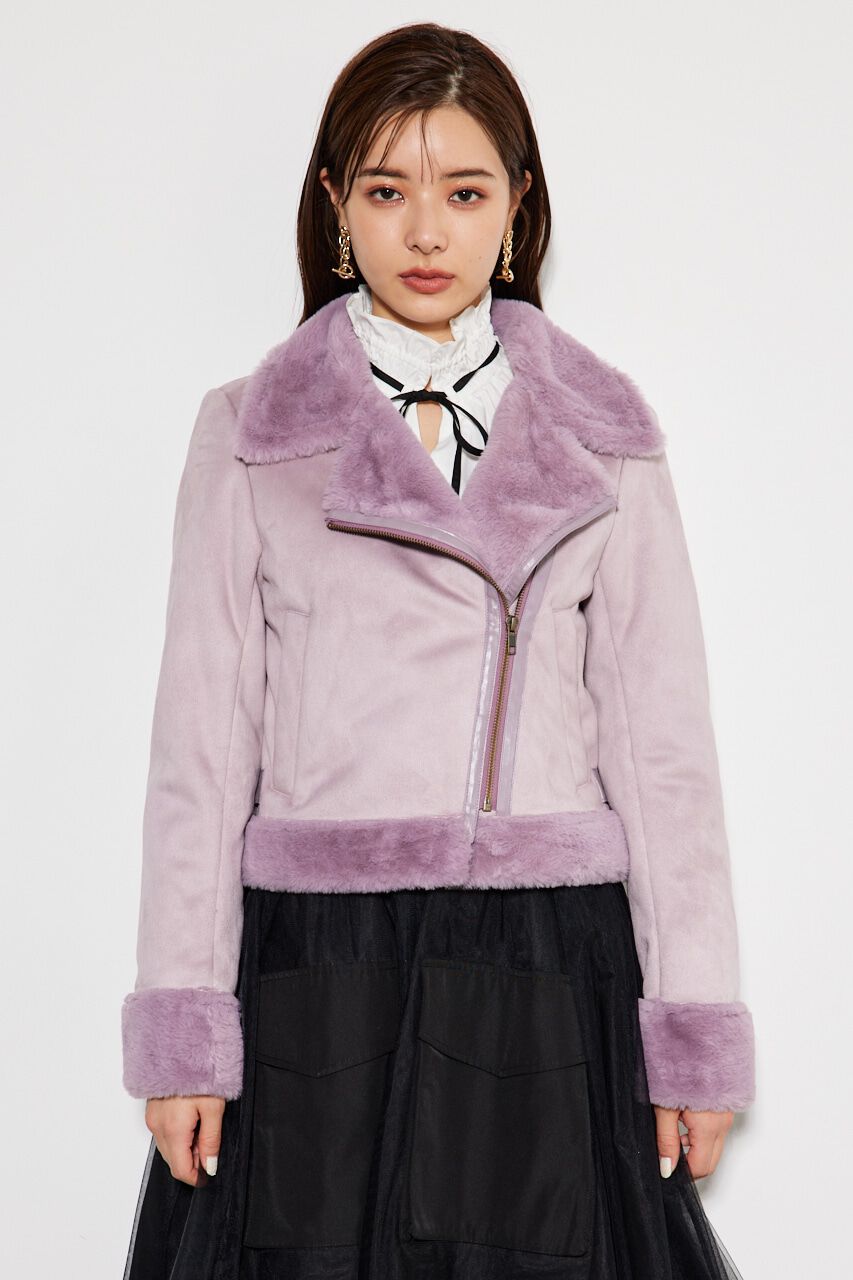 rienda「フェイクファーライダースムートンJK」|その他|