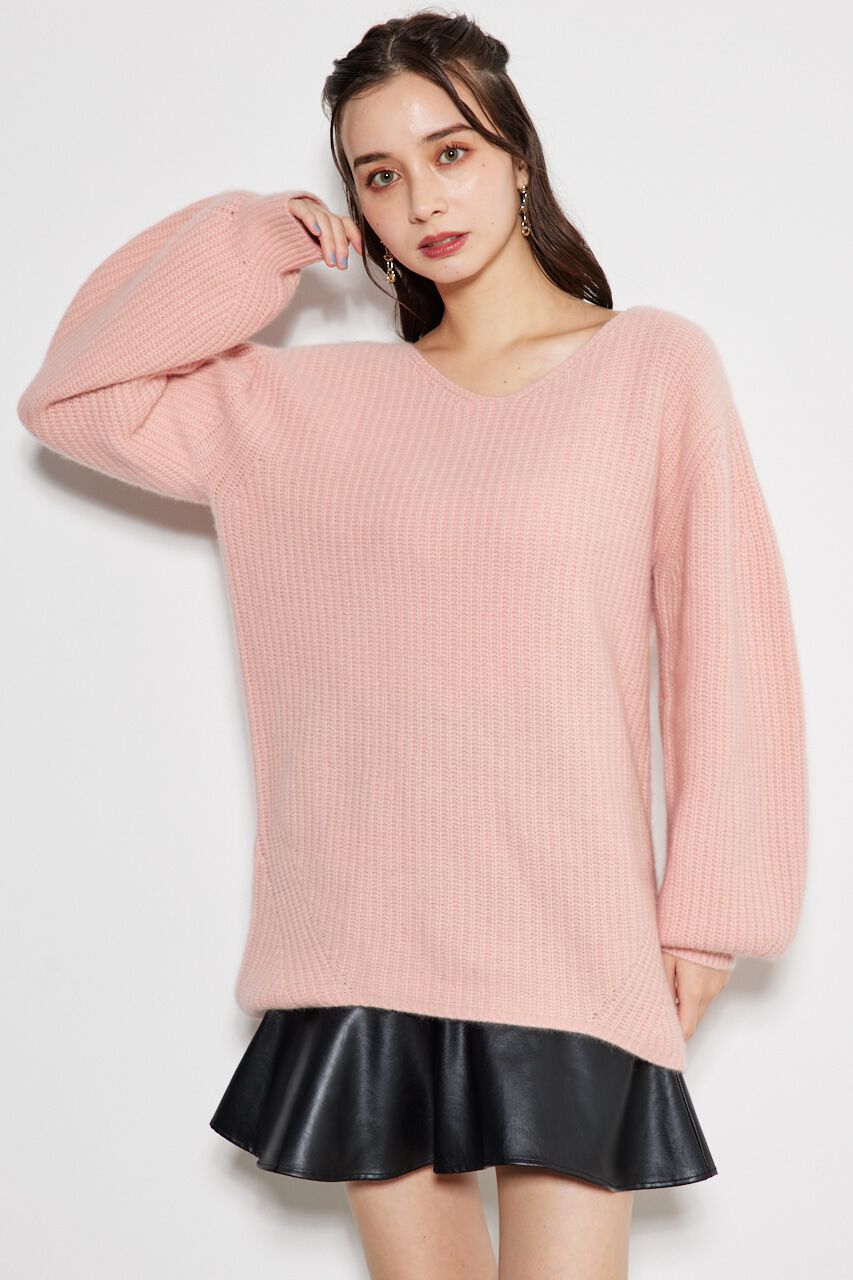 rienda「ラクーンMIXKnitTOP」|ニット・セーター|PNK