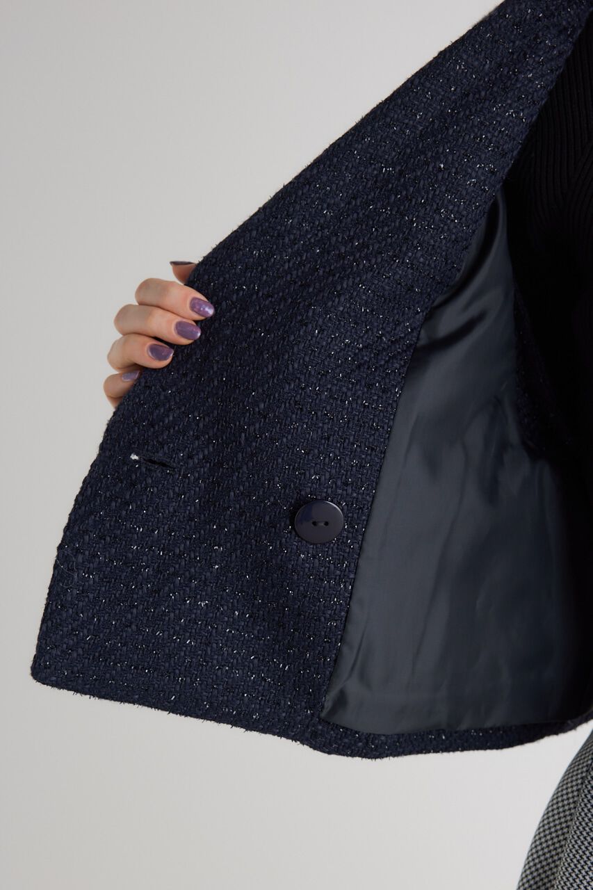 rienda「2wayショルダーツイードショート JK」|ダウンベスト・ベスト|