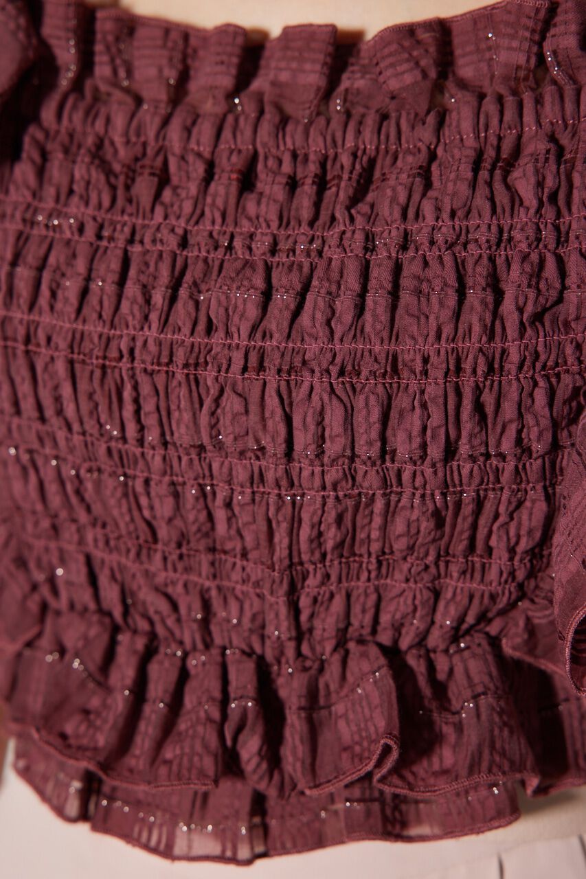 rienda「シャーリングペプラムトップス」|チュニック|