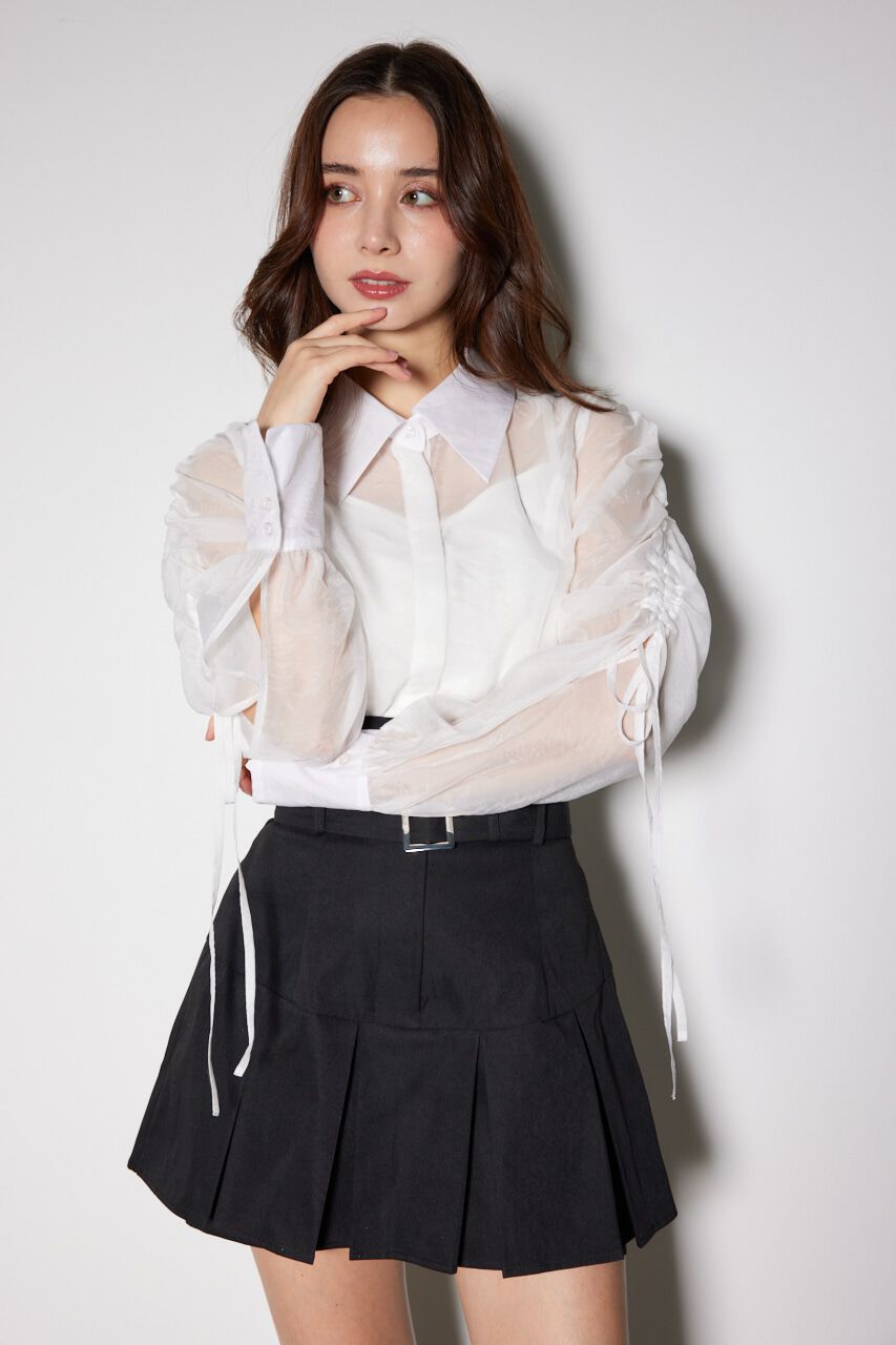 rienda「ショルダードロストリボンブラウス」|シャツ・ブラウス|