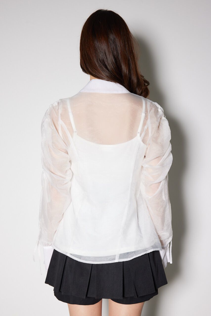 rienda「ショルダードロストリボンブラウス」|シャツ・ブラウス|