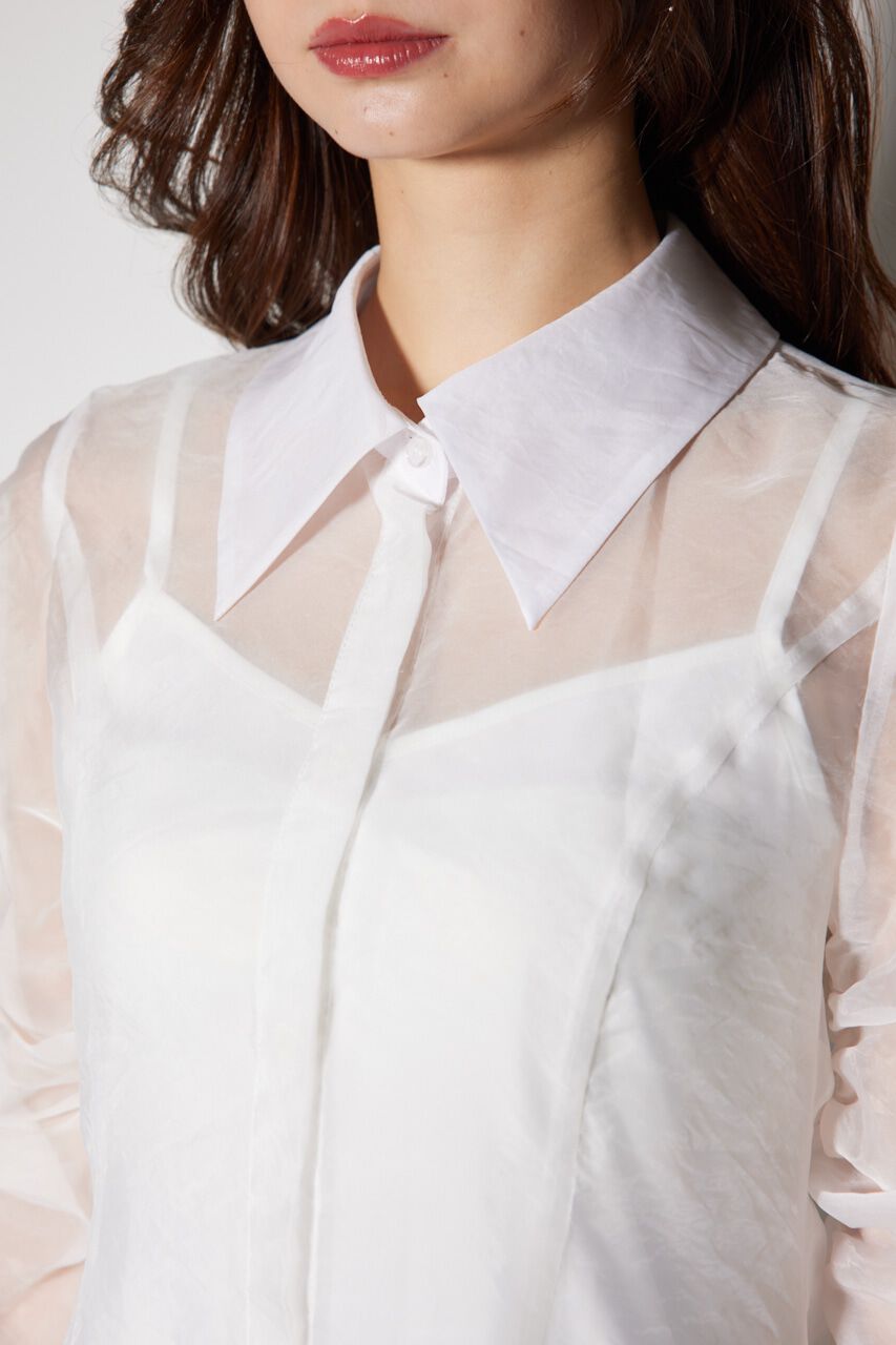 rienda「ショルダードロストリボンブラウス」|シャツ・ブラウス|