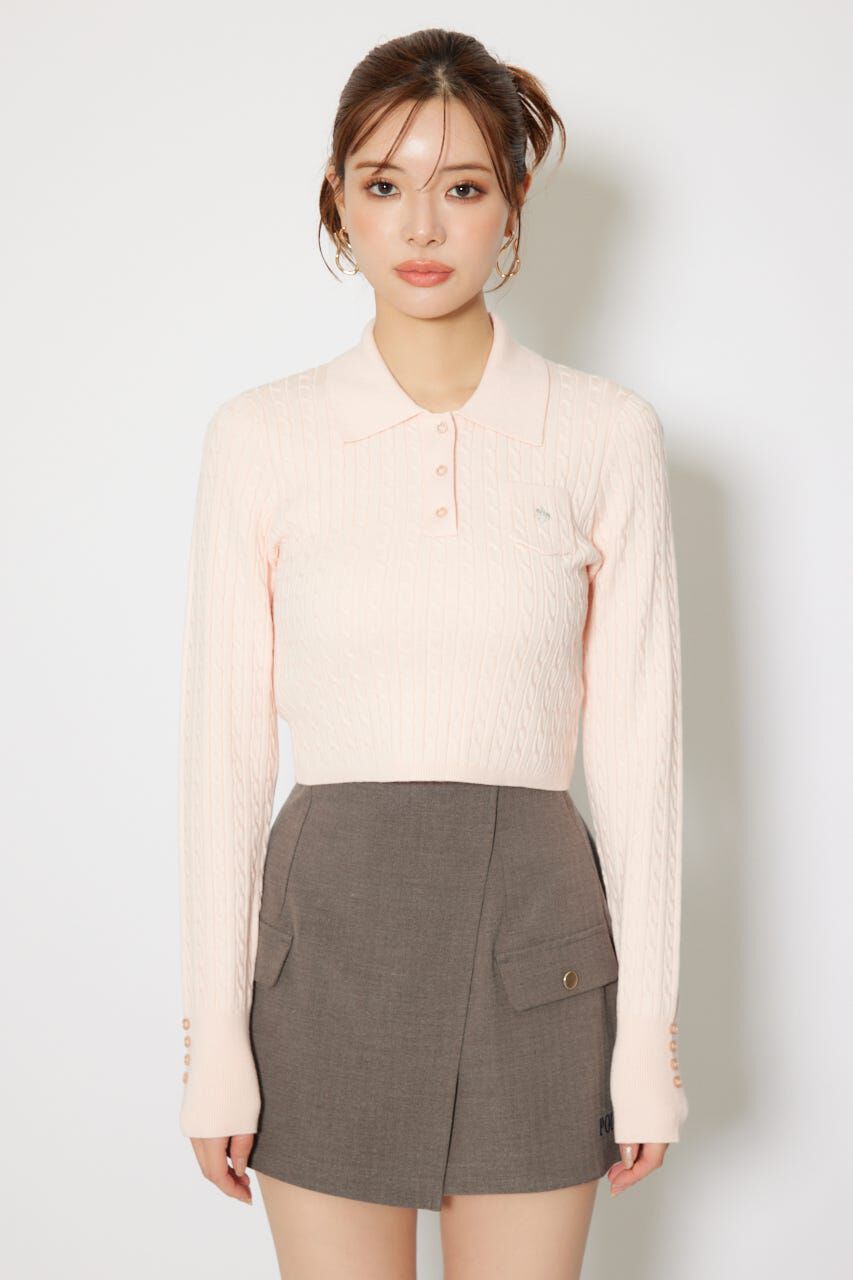 rienda「ケーブルニットトップス」|ニット・セーター|