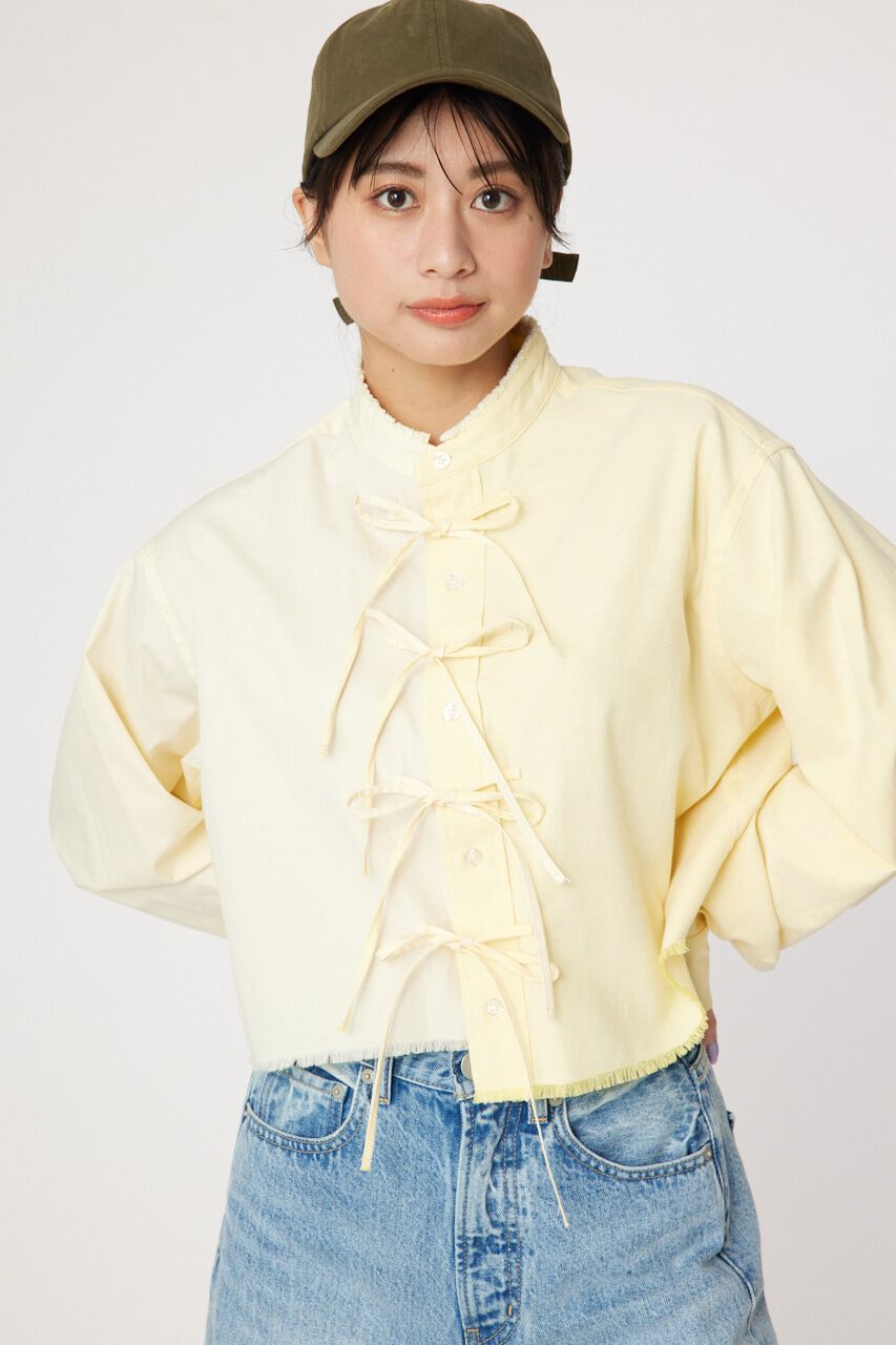 RODEO CROWNS「リボンクロップドシャツ」|シャツ・ブラウス|