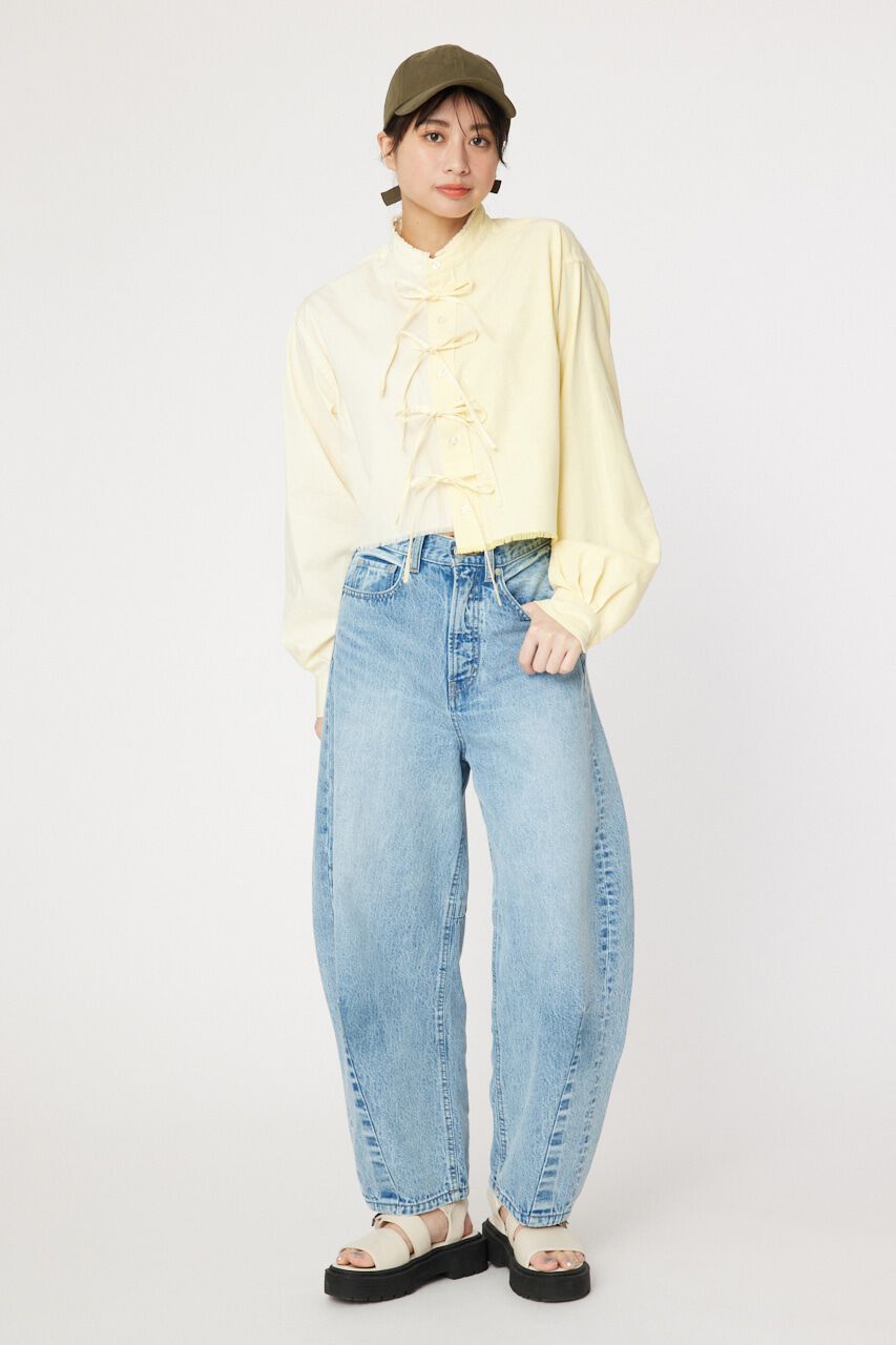 RODEO CROWNS「リボンクロップドシャツ」|シャツ・ブラウス|