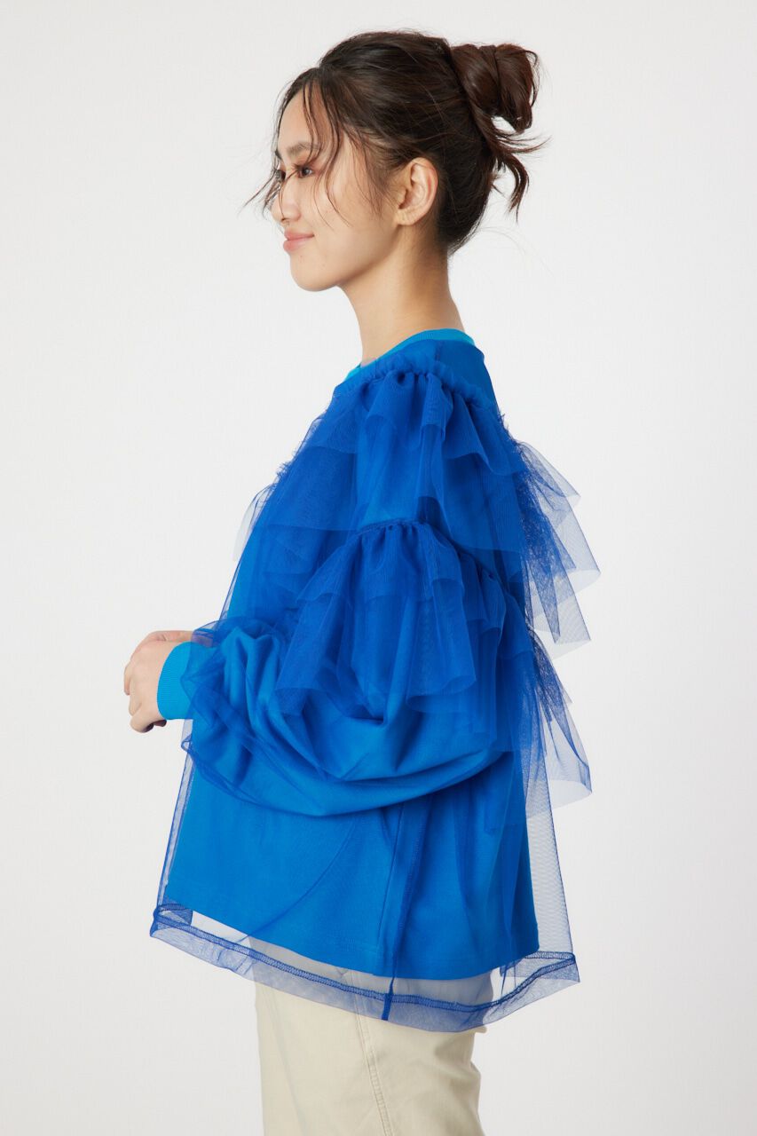 RODEO CROWNS「チュールレイヤードフリルスウェット」|パーカー|