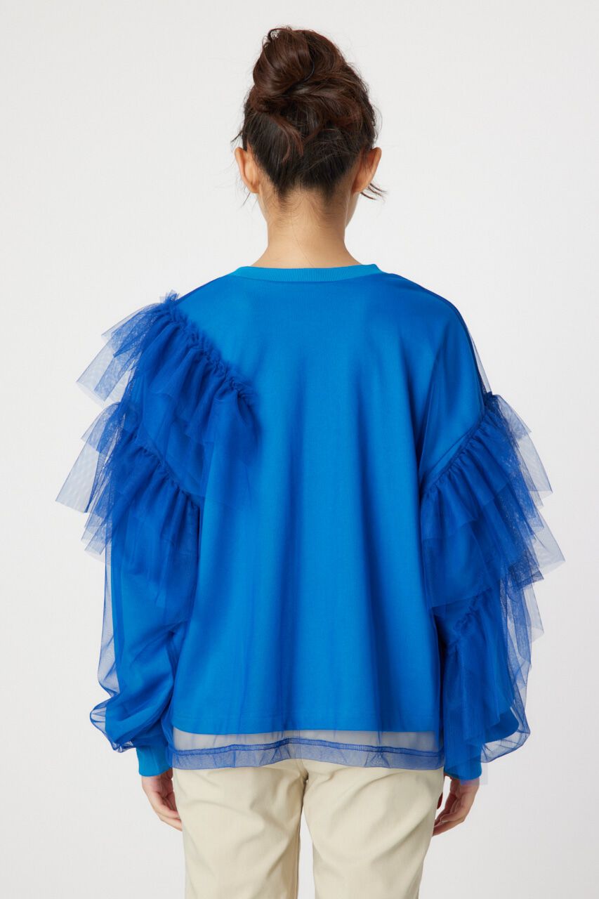 RODEO CROWNS「チュールレイヤードフリルスウェット」|パーカー|