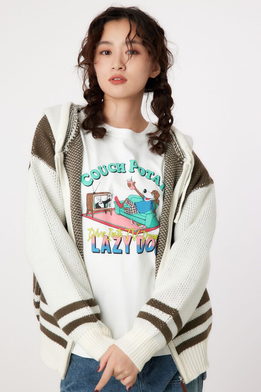 RODEO CROWNS「カレッジニットジップアップパーカー」|パーカー|