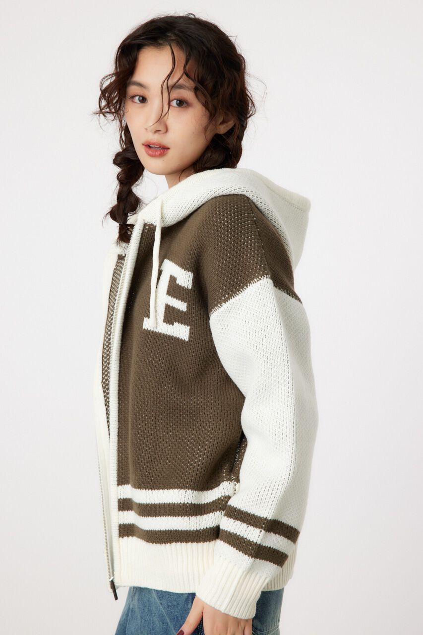 RODEO CROWNS「カレッジニットジップアップパーカー」|パーカー|