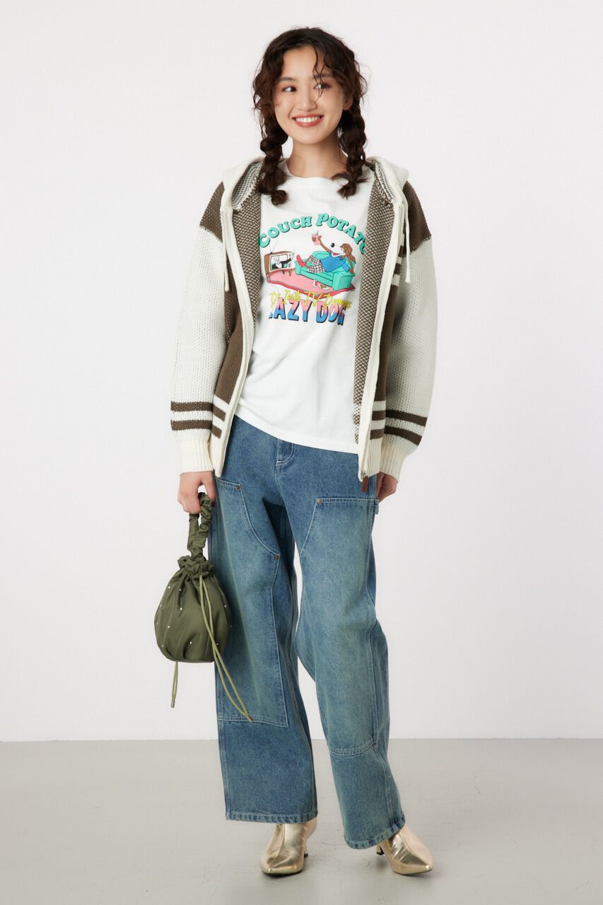 RODEO CROWNS「カレッジニットジップアップパーカー」|パーカー|