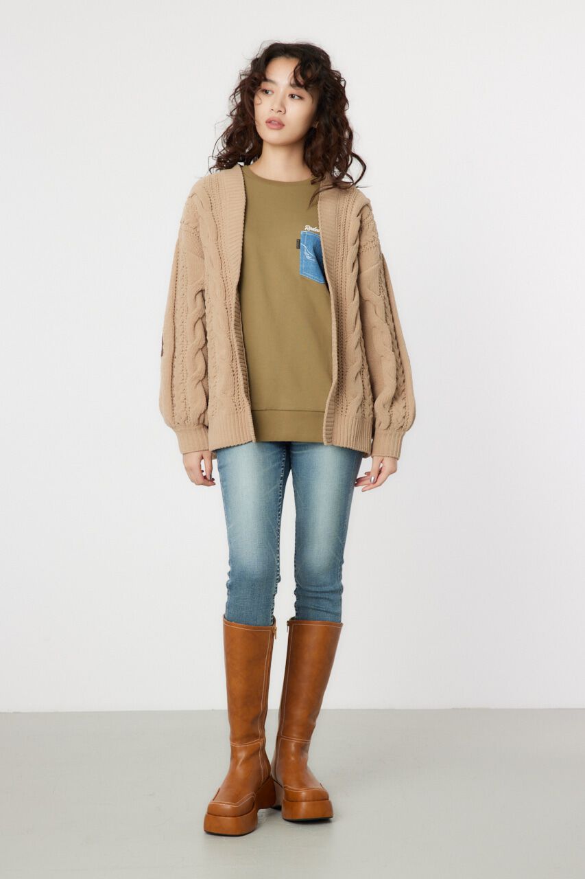 RODEO CROWNS「ロゴモールニットトッパー」|カーディガン|