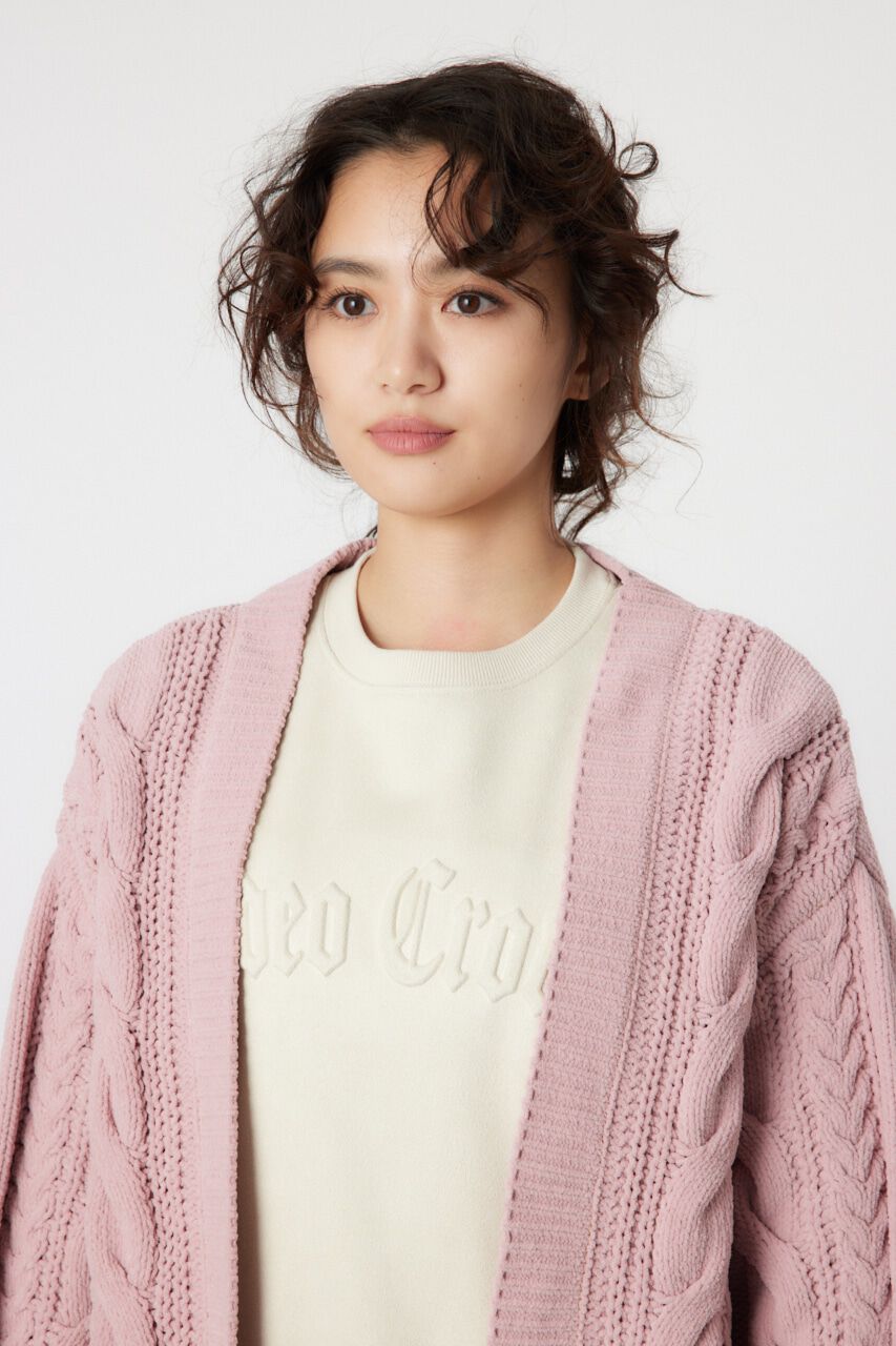 RODEO CROWNS「ロゴモールニットトッパー」|カーディガン|