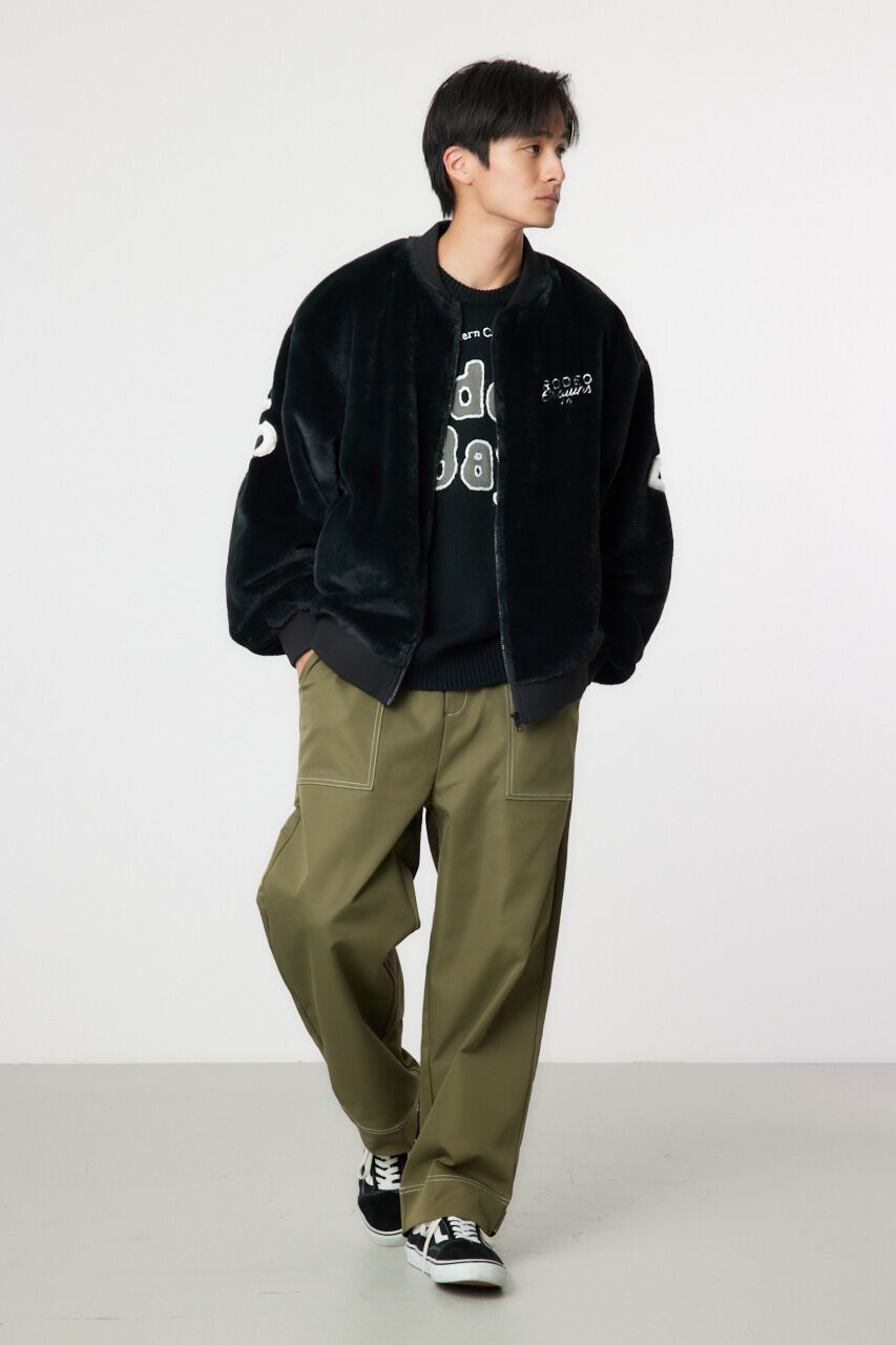 RODEO CROWNS「ロゴエコファーブルゾン」|ブルゾン・スタジャン|