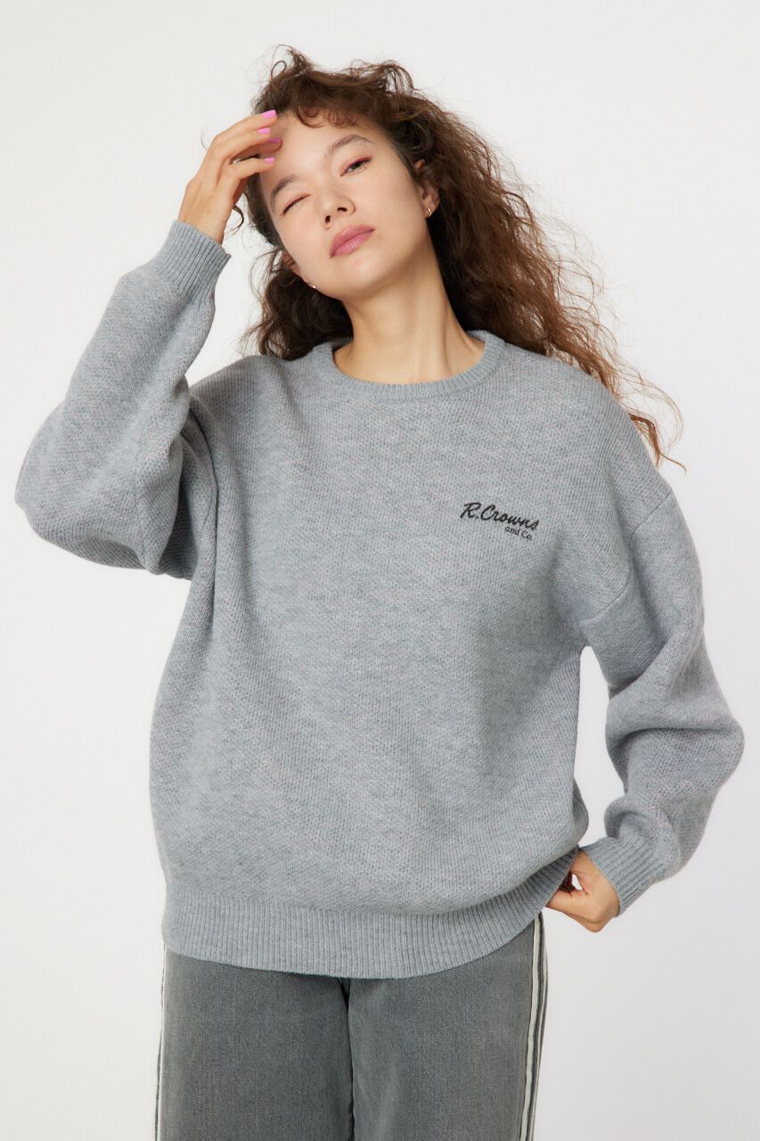 RODEO CROWNS「MIX COLOR LOGOニットトップス」|ニット・セーター|L/T.GRY1