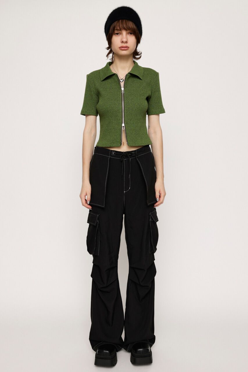 SLY「WOVEN FLARE CARGO パンツ」|その他|BLK