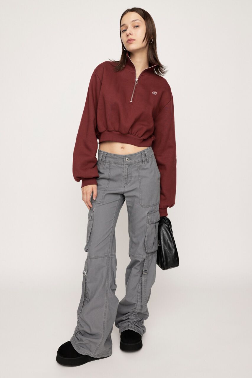 SLY「POINT LOGO CROP スウェット」|Tシャツ・カットソー|