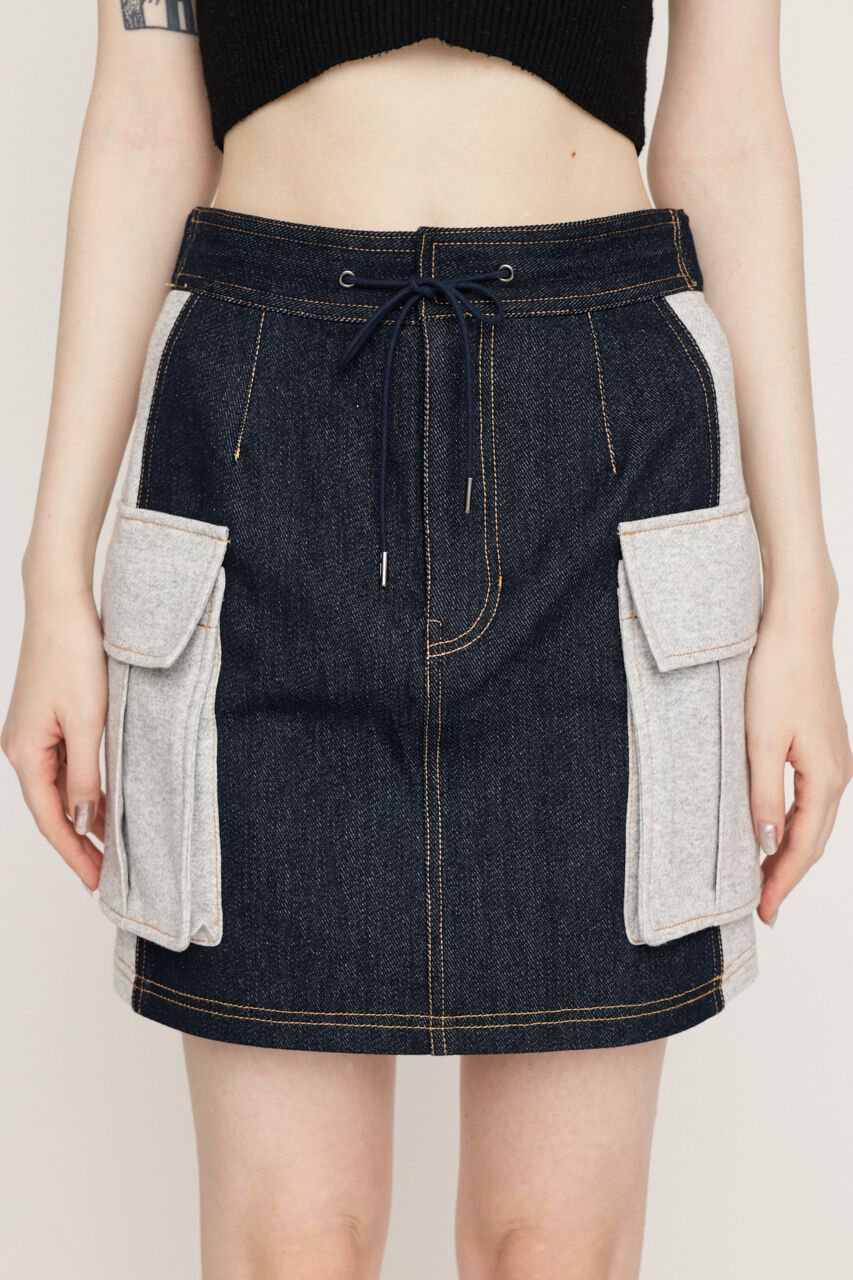 SLY「COMBI CUT ショートスカート」|スカート|