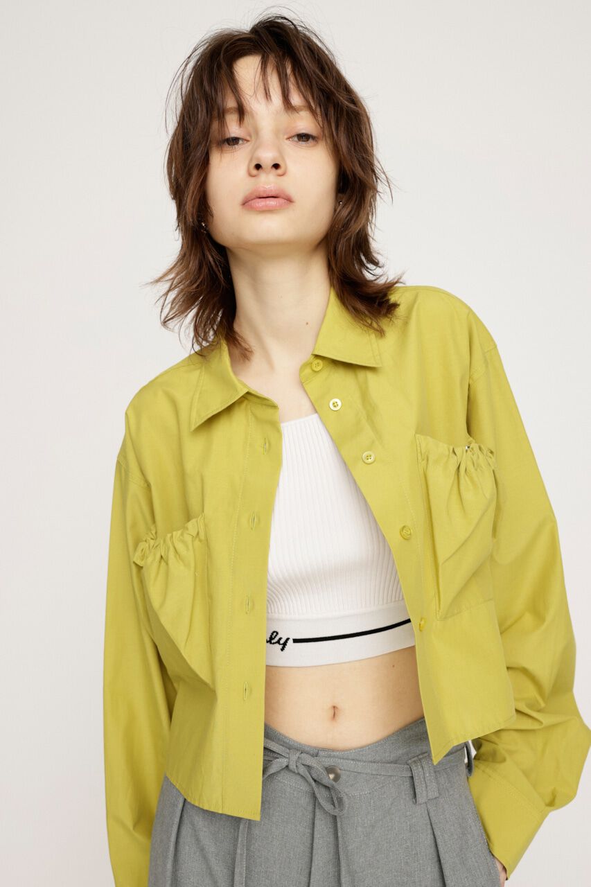 SLY「GATHER POCKET CROPPED シャツ」|シャツ・ブラウス|