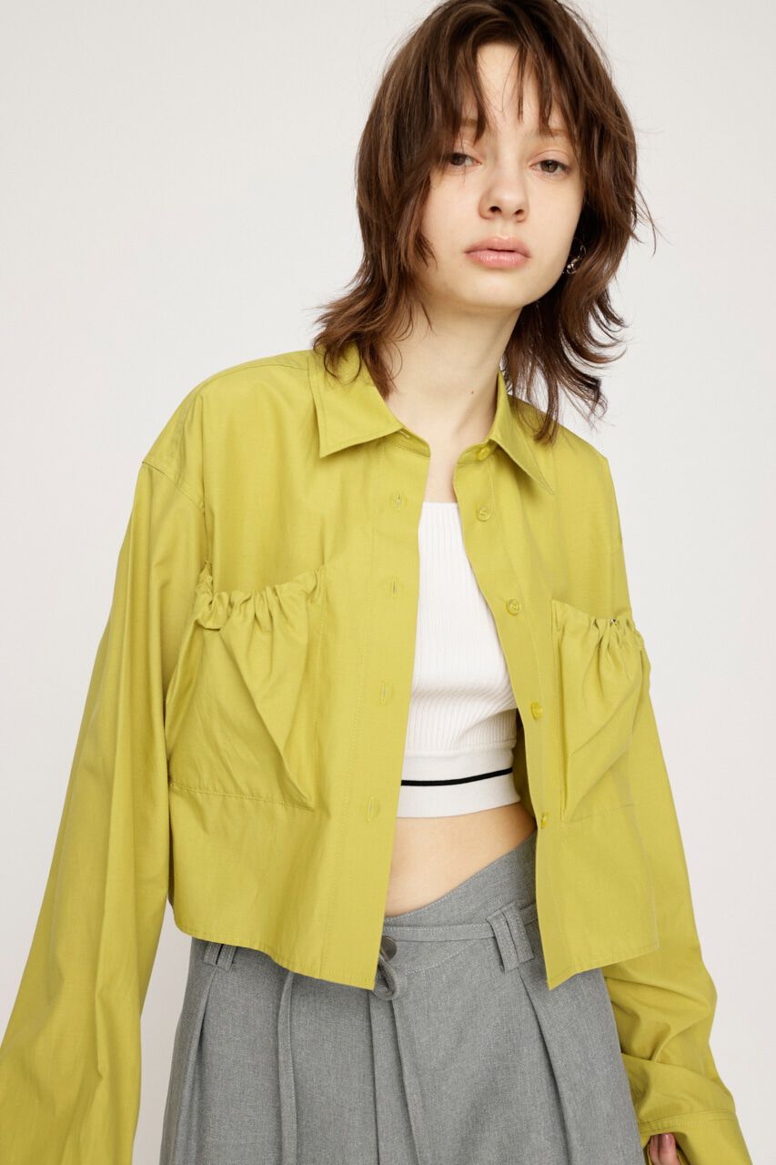 SLY「GATHER POCKET CROPPED シャツ」|シャツ・ブラウス|