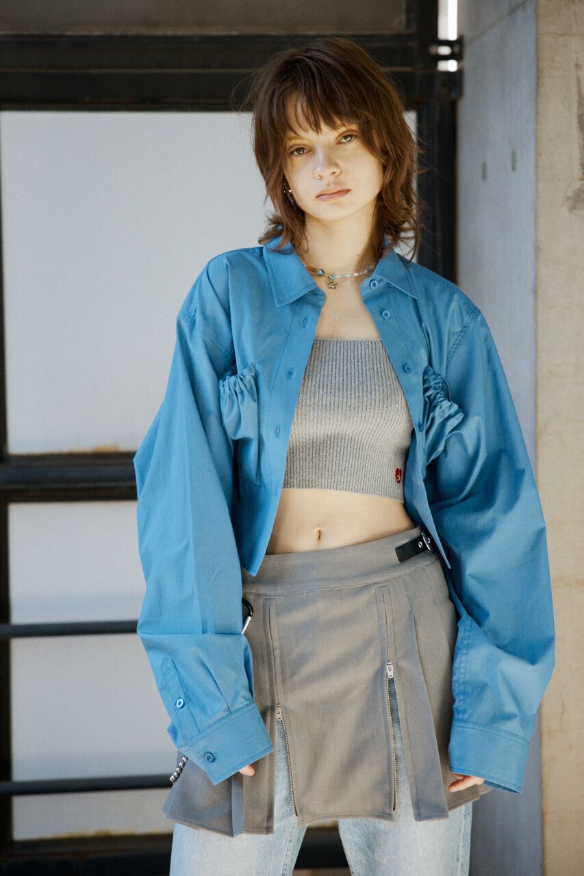SLY「GATHER POCKET CROPPED シャツ」|シャツ・ブラウス|