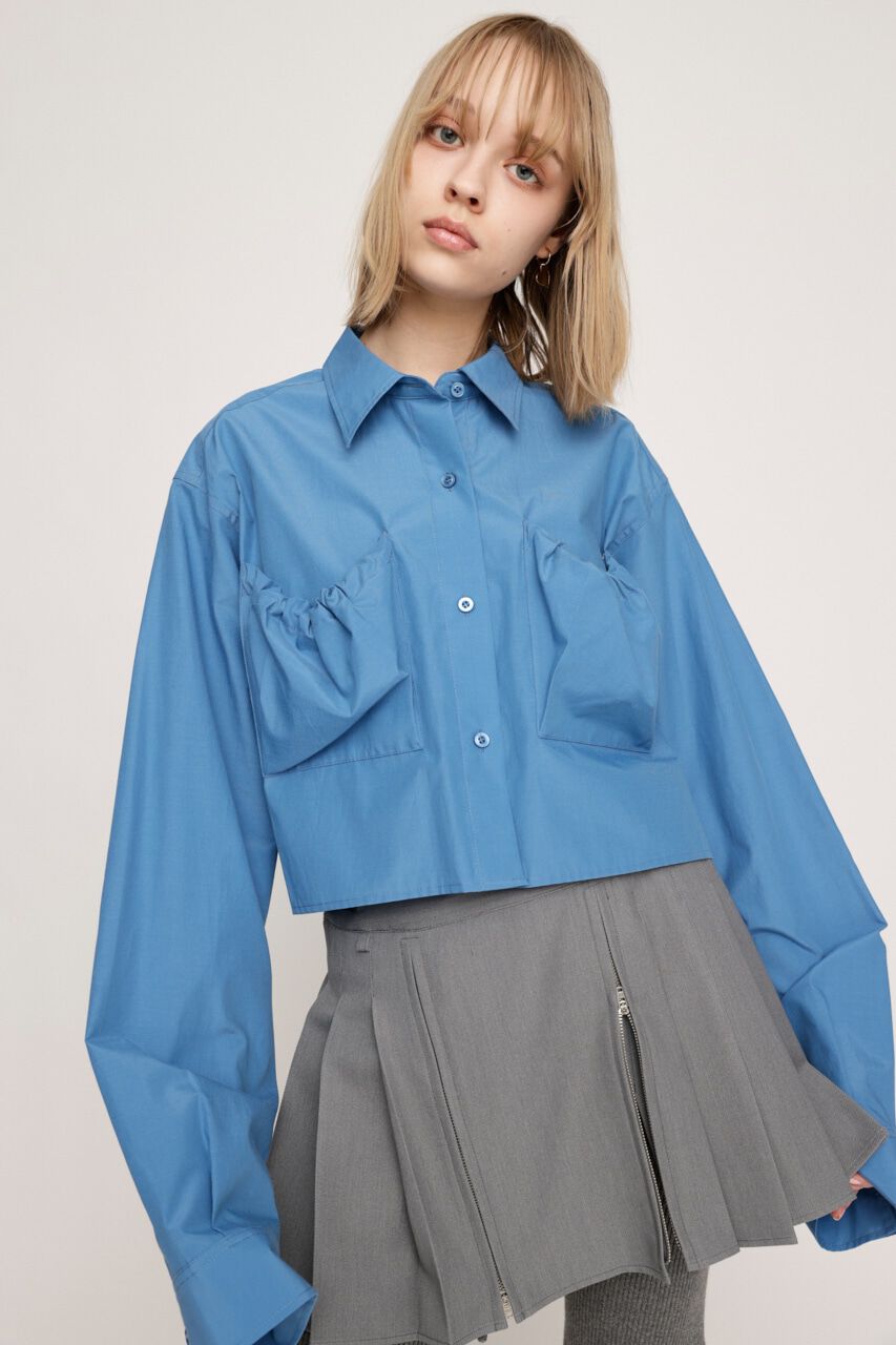 SLY「GATHER POCKET CROPPED シャツ」|シャツ・ブラウス|