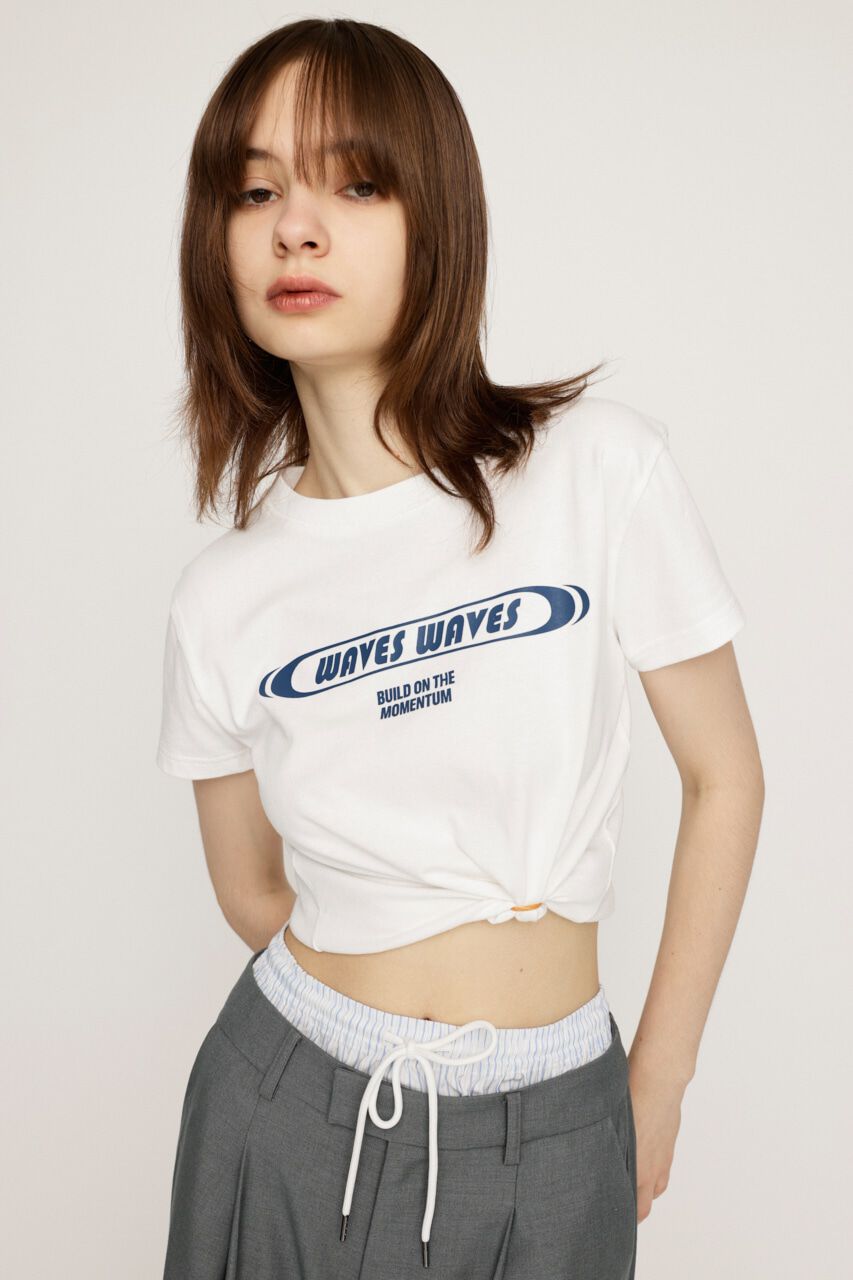 SLY「FRONT PRINT COMPACT Tシャツ」|Tシャツ・カットソー|