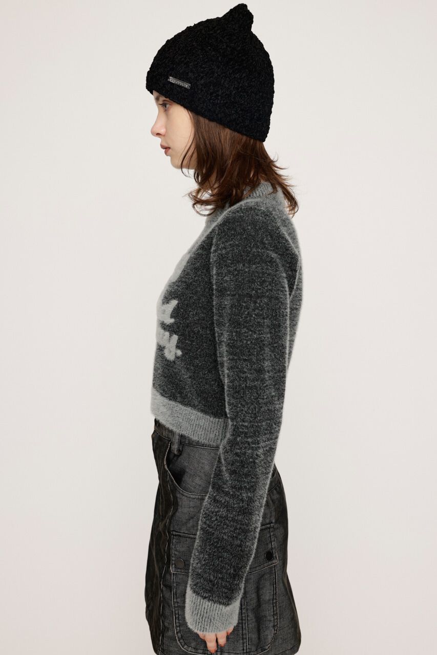 SLY「JQ LOGO MINKY CROP KNIT トップス」|ニット・セーター|