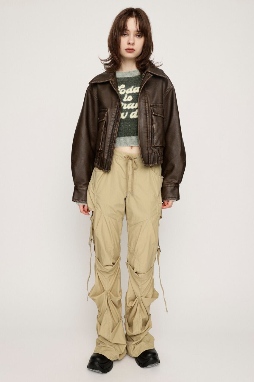 SLY「JQ LOGO MINKY CROP KNIT トップス」|ニット・セーター|