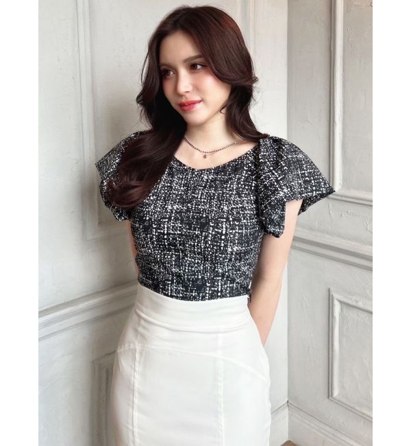 RESEXXY「タックスリーブラッフルブラウス」|シャツ・ブラウス|