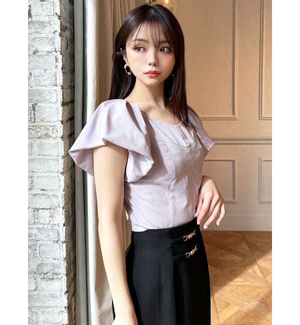 RESEXXY「タックスリーブラッフルブラウス」|シャツ・ブラウス|