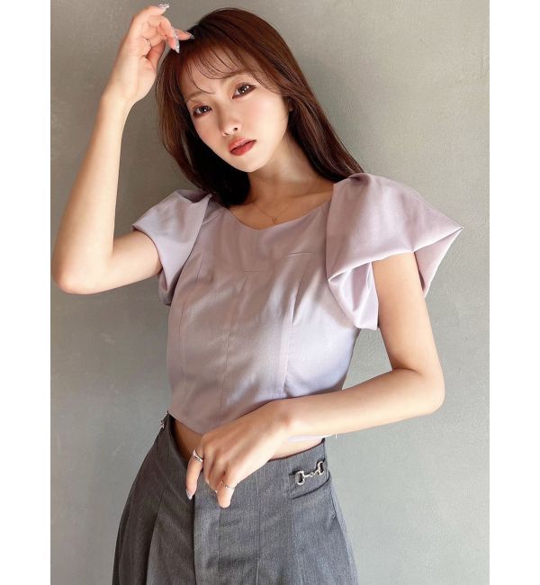 RESEXXY「タックスリーブラッフルブラウス」|シャツ・ブラウス|