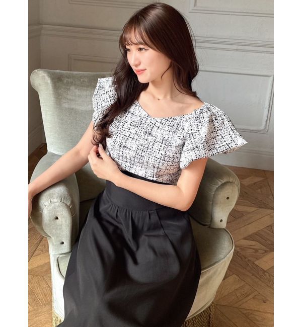 RESEXXY「タックスリーブラッフルブラウス」|シャツ・ブラウス|