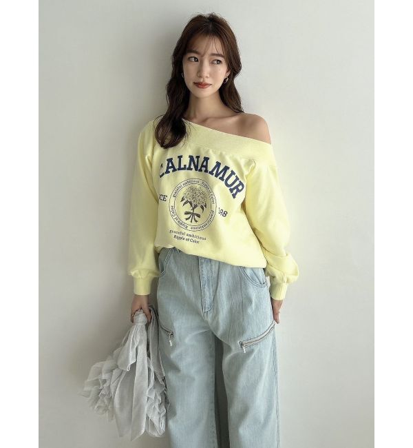 dazzlin「【CALNAMURコラボ】カルミアプリント オフショルダー プルオーバー」|スウェット・ジャージ|
