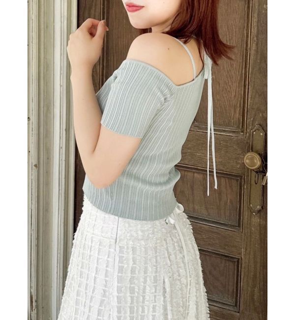 dazzlin「ワンショルレイヤードリブニット」|ニット・セーター|