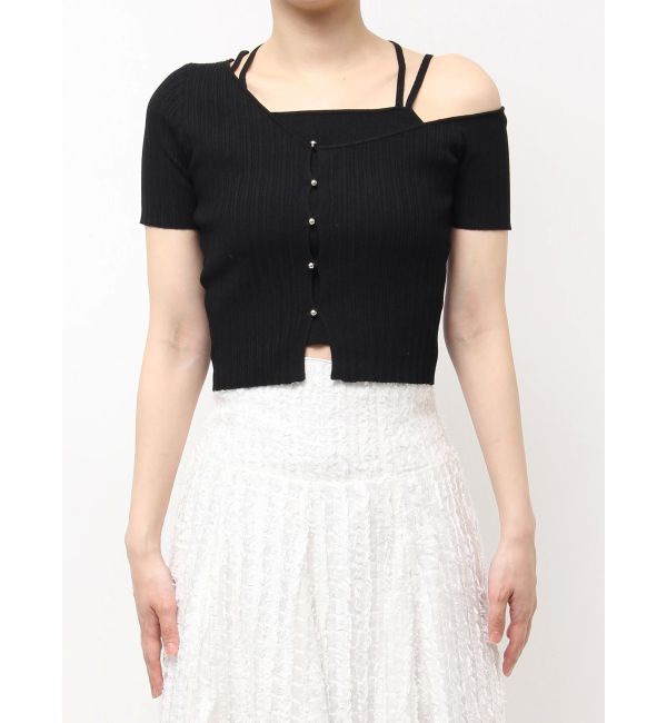 dazzlin「ワンショルレイヤードリブニット」|ニット・セーター|