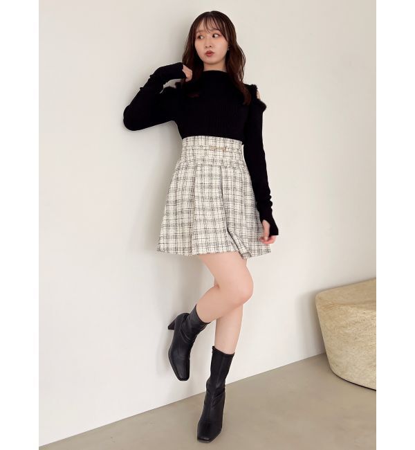 dazzlin「ビットマークフレアミニスカート」|スカート|