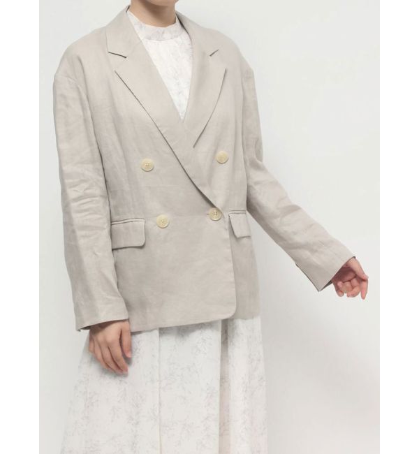 MERCURYDUO「リネンジャケット」|テーラードジャケット|ベージュ
