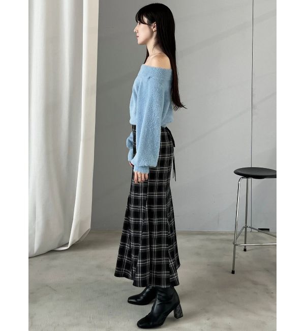 MERCURYDUO「【追加生産】ミニシャギーオフショルニット」|ニット・セーター|