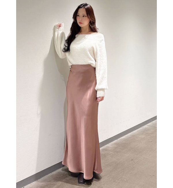 MERCURYDUO「【追加生産】ミニシャギーオフショルニット」|ニット・セーター|