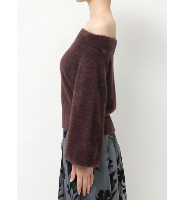 MERCURYDUO「【追加生産】ミニシャギーオフショルニット」|ニット・セーター|