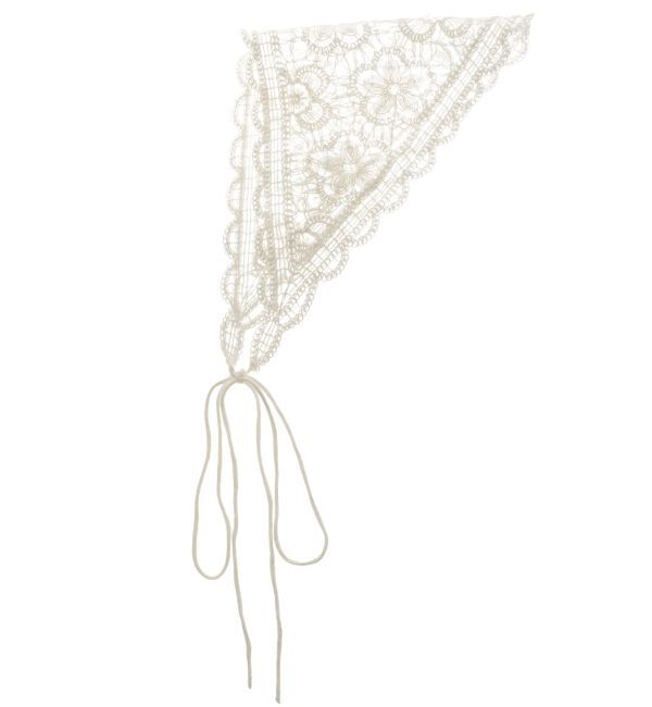 LAGUNAMOON「ニットレース刺繍スカーフ」|バンダナ・スカーフ|