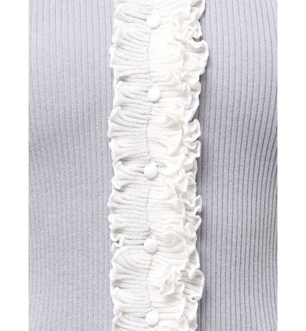 LAGUNAMOON「リブフリルカーデニットプルオーバー」|ニット・セーター|