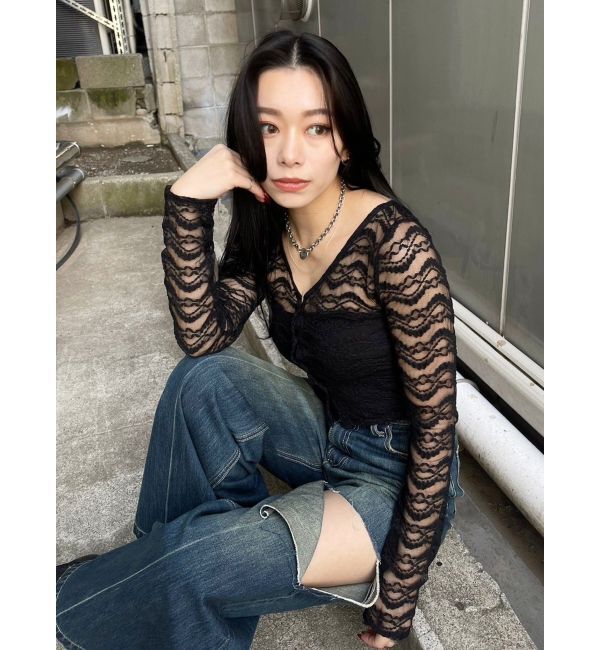 EVRIS「クロップドレーストップス」|Tシャツ・カットソー|