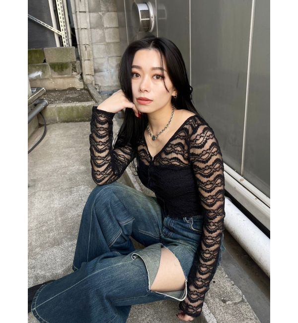 EVRIS「クロップドレーストップス」|Tシャツ・カットソー|