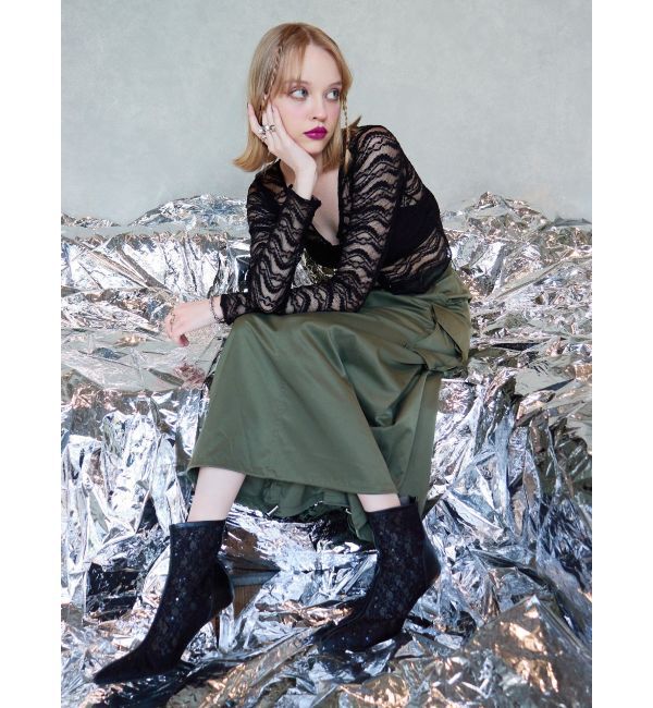 EVRIS「クロップドレーストップス」|Tシャツ・カットソー|