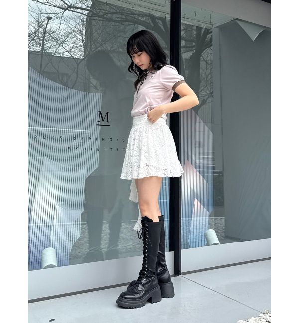 jouetie「レースアップポロトップス」|Tシャツ・カットソー|